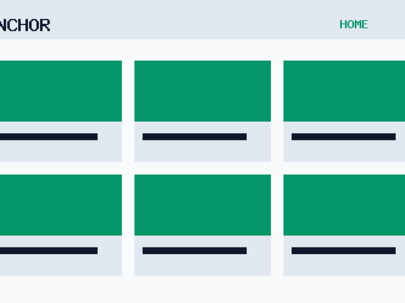 The Anchor theme, home template