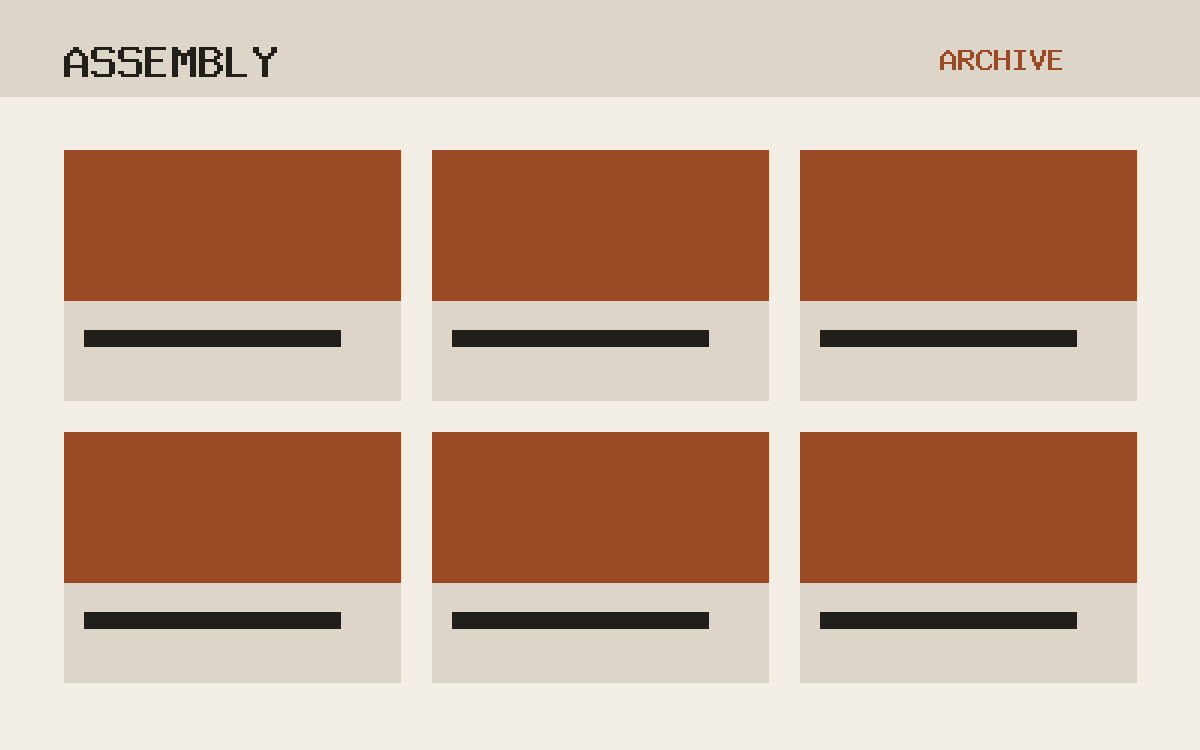 The Assembly theme, archive template