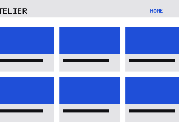 The Atelier theme, home template