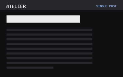 The Atelier theme, single post template
