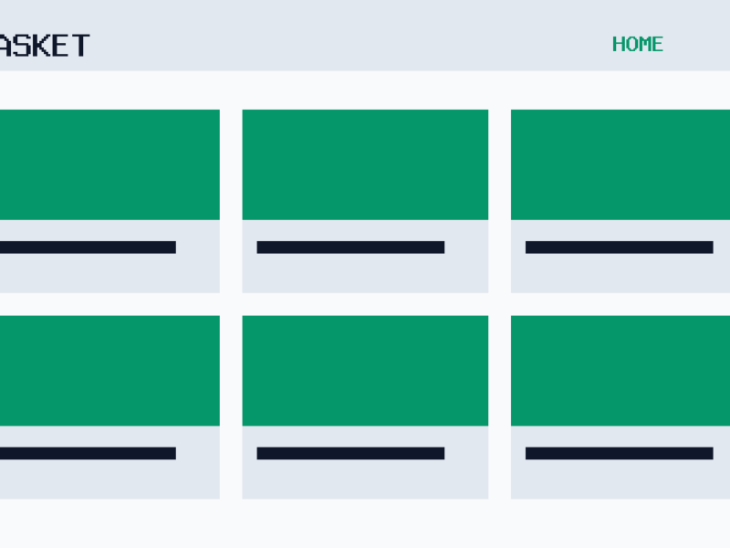 The Basket theme, home template