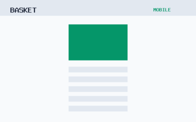 The Basket theme, mobile template