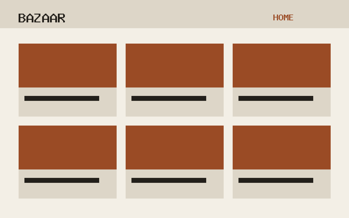 The Bazaar theme, home template