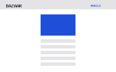 The Bazaar theme, mobile template