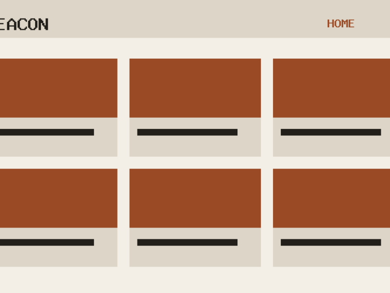 The Beacon theme, home template