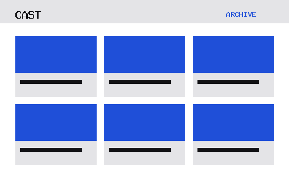 The Cast theme, archive template