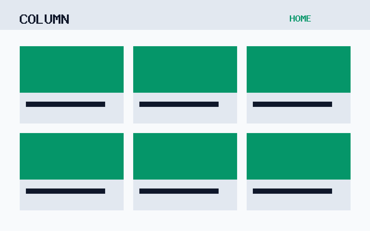 The Column theme, home template
