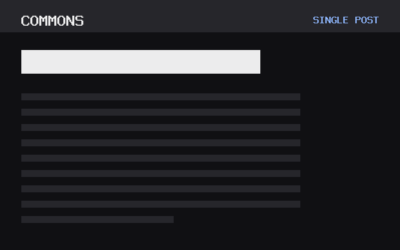 The Commons theme, single post template