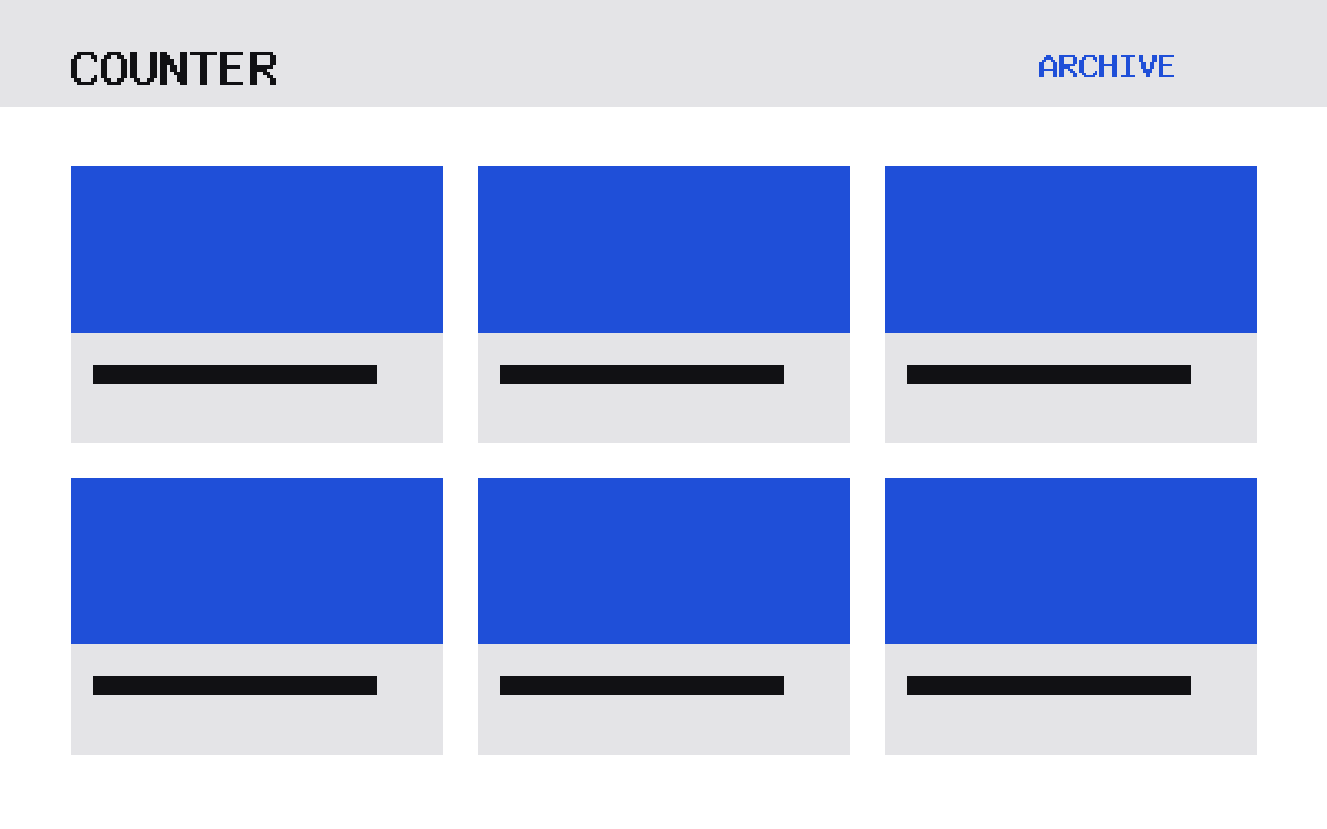 The Counter theme, archive template