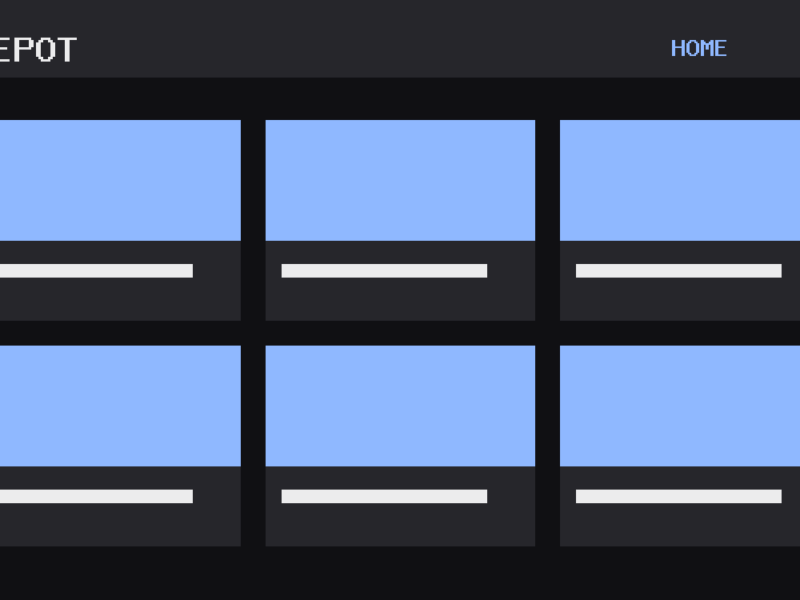 The Depot theme, home template