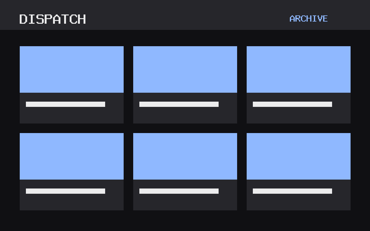 The Dispatch theme, archive template