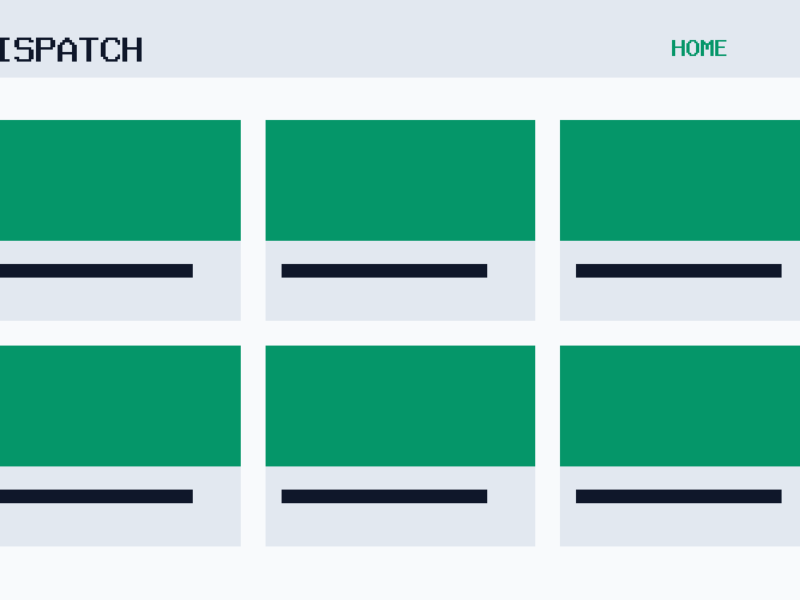 The Dispatch theme, home template