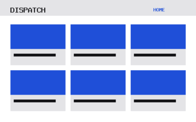 The Dispatch theme, home template
