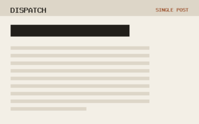 The Dispatch theme, single post template