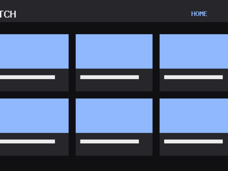 The Etch theme, home template