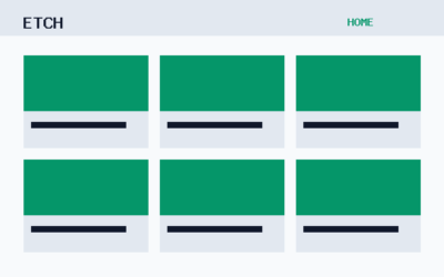 The Etch theme, home template