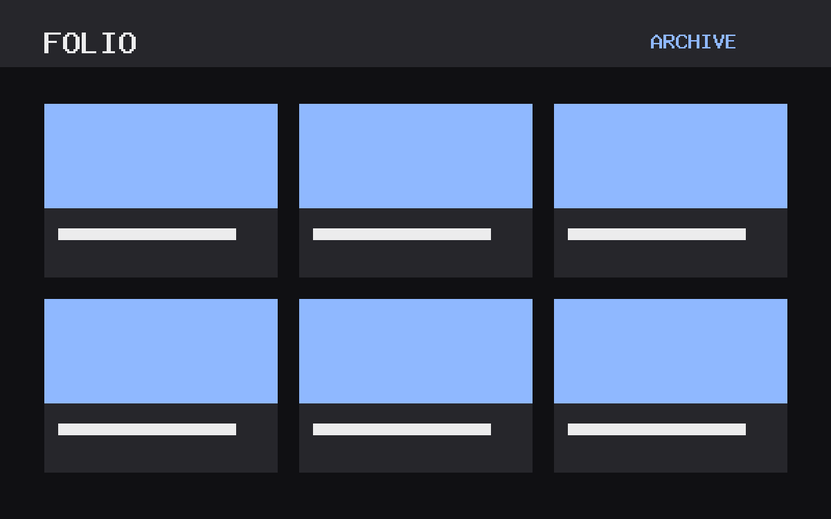 The Folio theme, archive template
