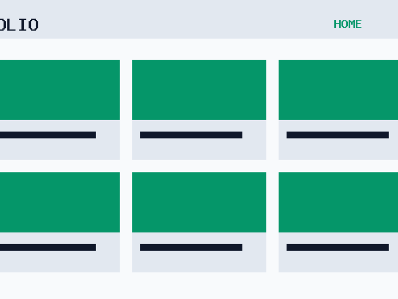 The Folio theme, home template
