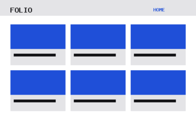 The Folio theme, home template