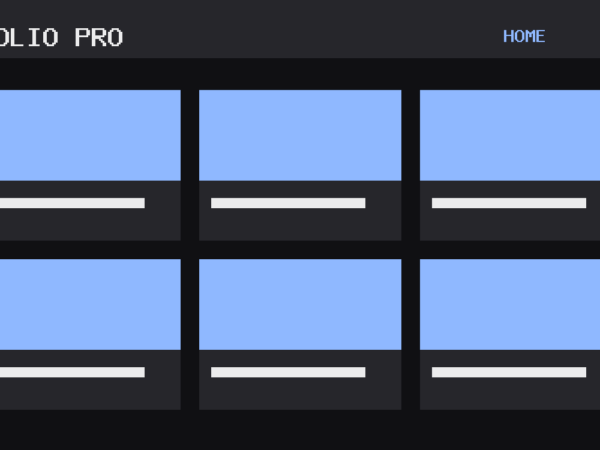 The Folio Pro theme, home template