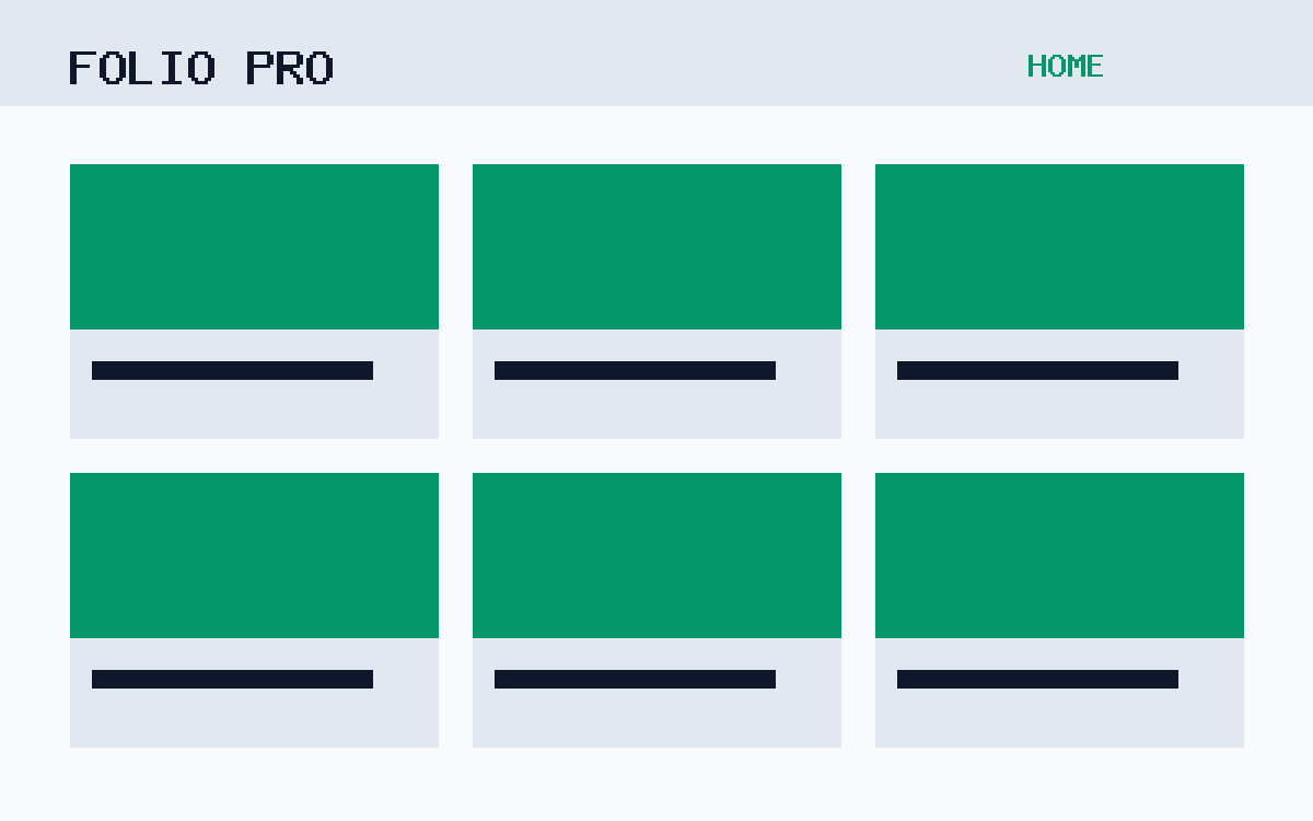 The Folio Pro theme, home template