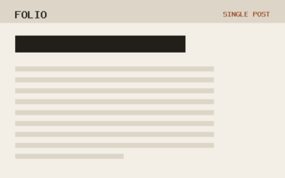 The Folio theme, single post template