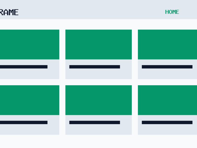 The Frame theme, home template