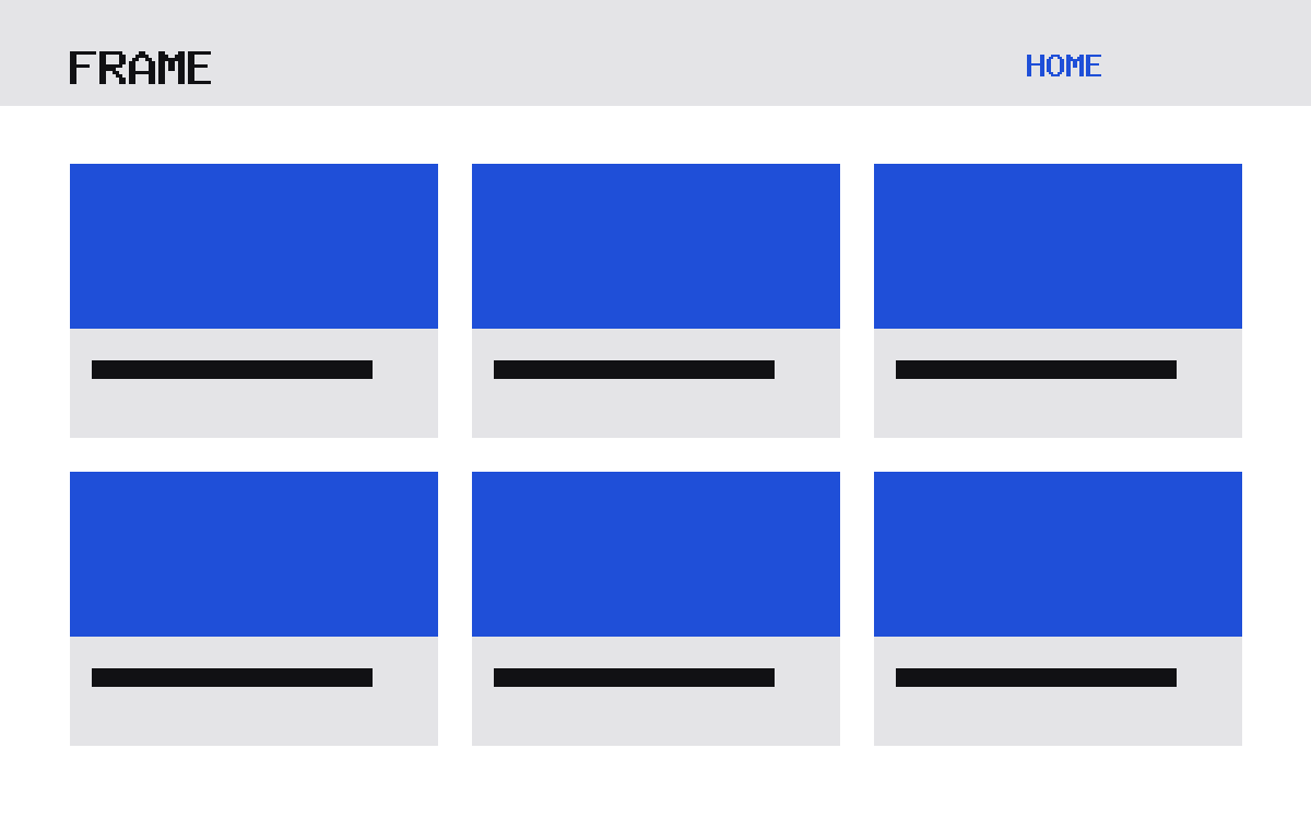 The Frame theme, home template