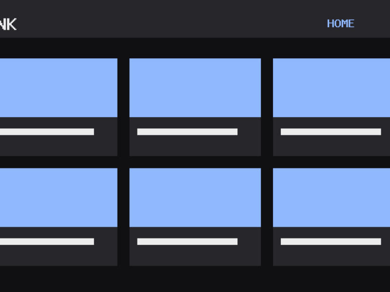 The Ink theme, home template