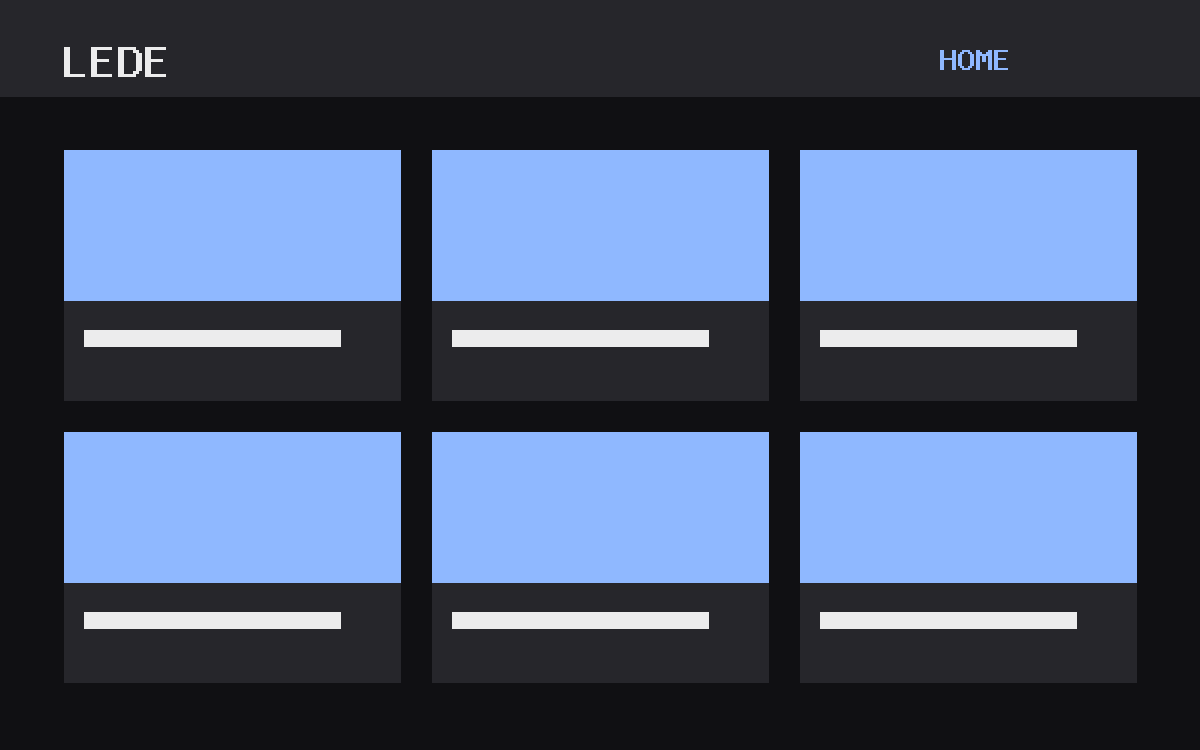 The Lede theme, home template