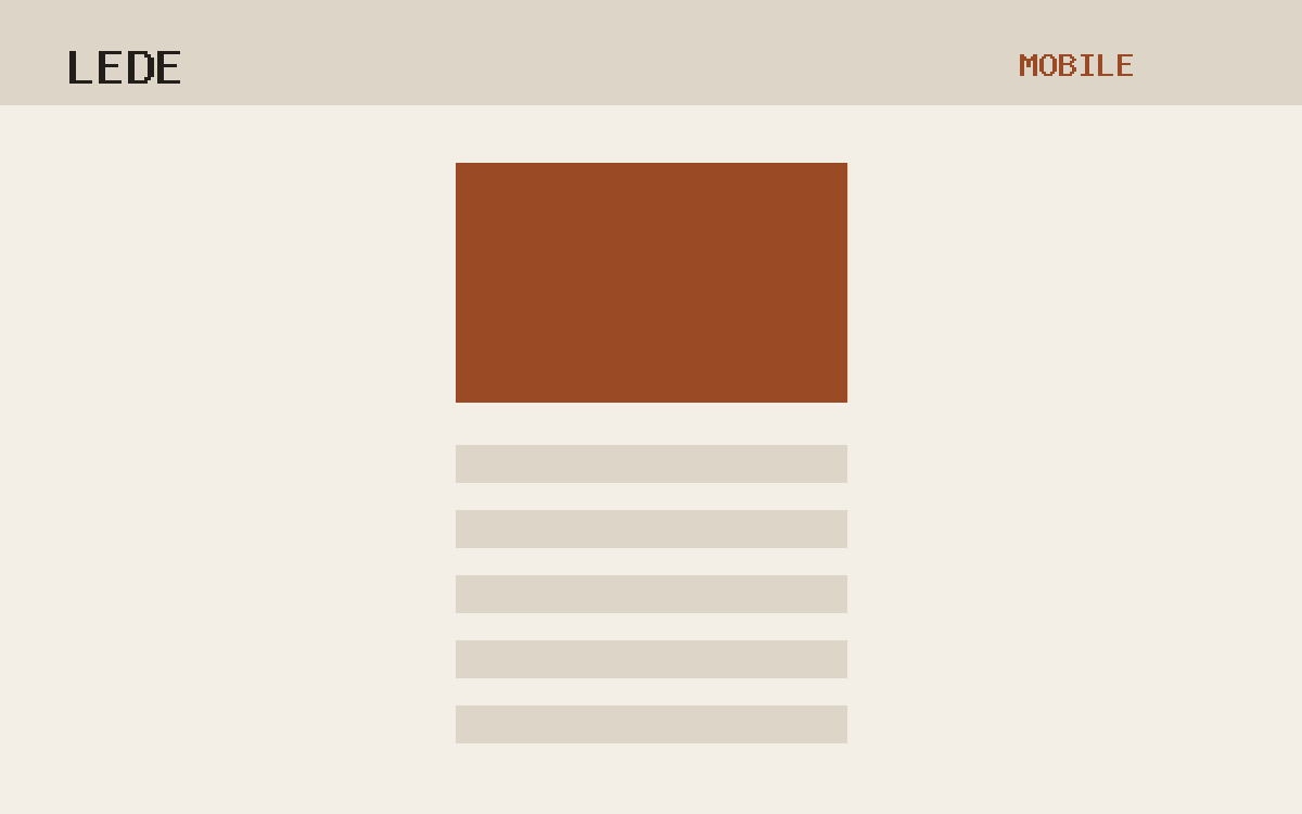 The Lede theme, mobile template