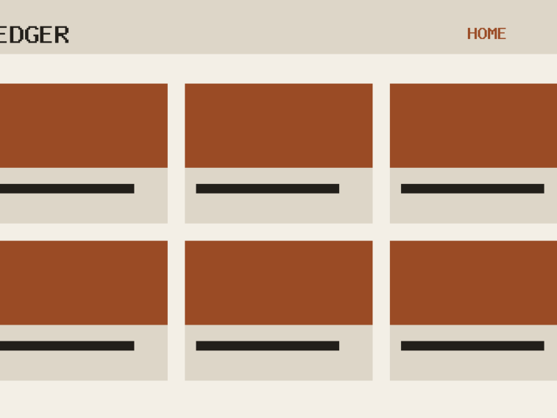 The Ledger theme, home template