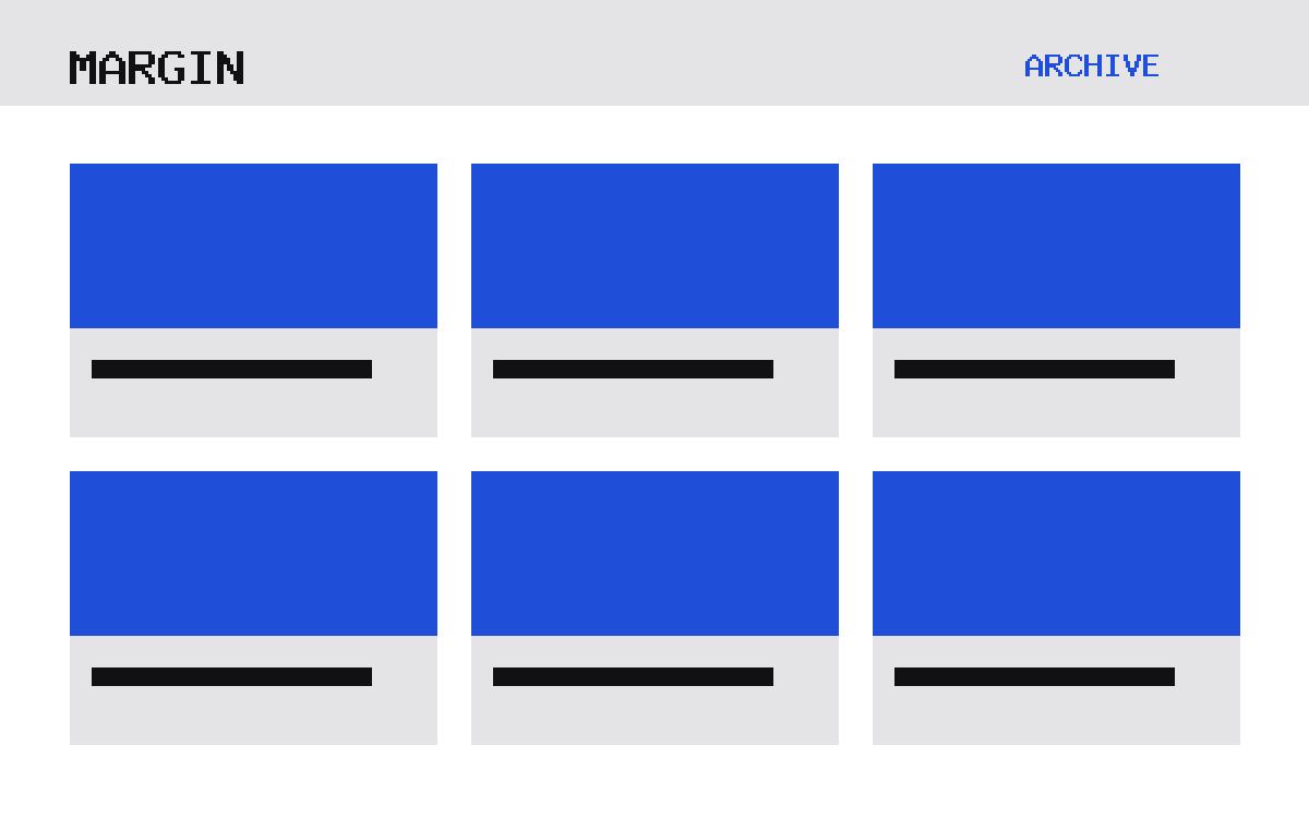 The Margin theme, archive template