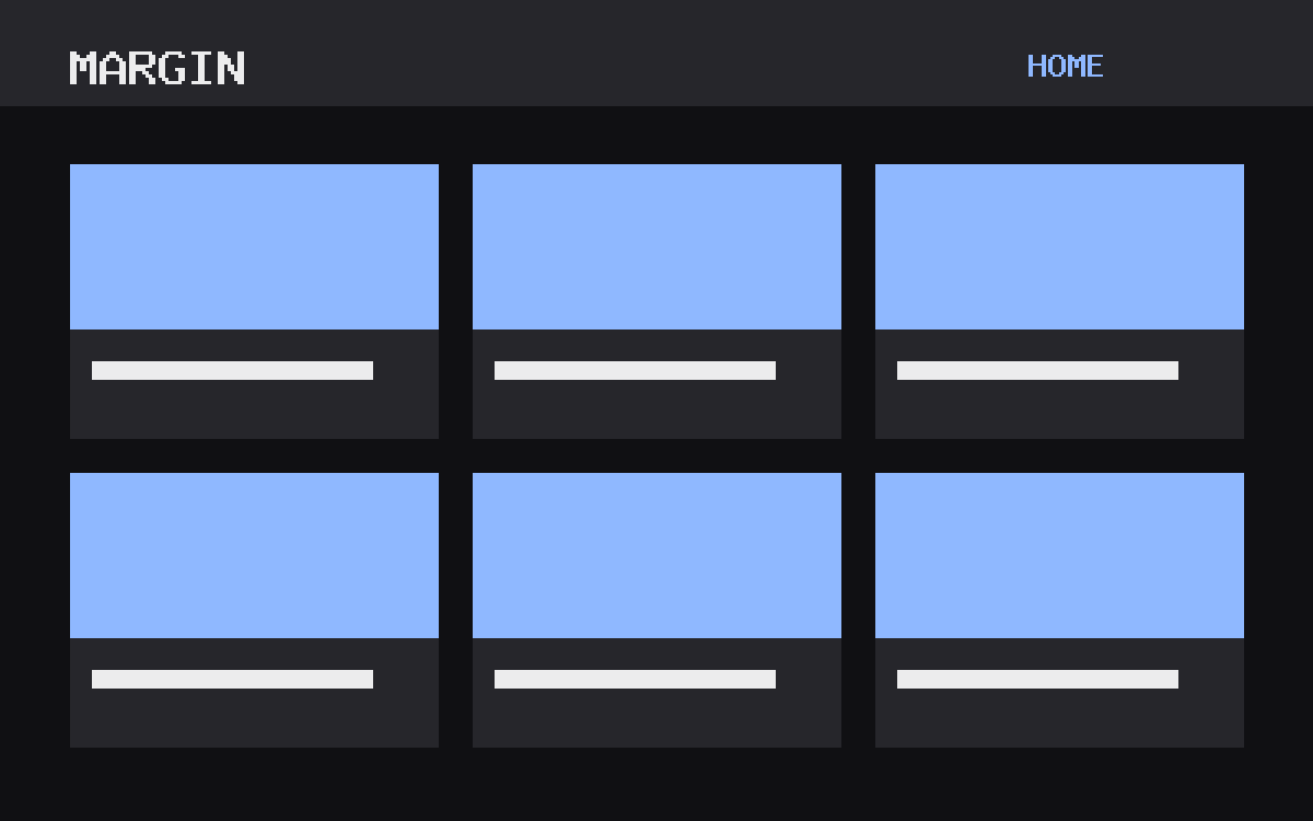 The Margin theme, home template