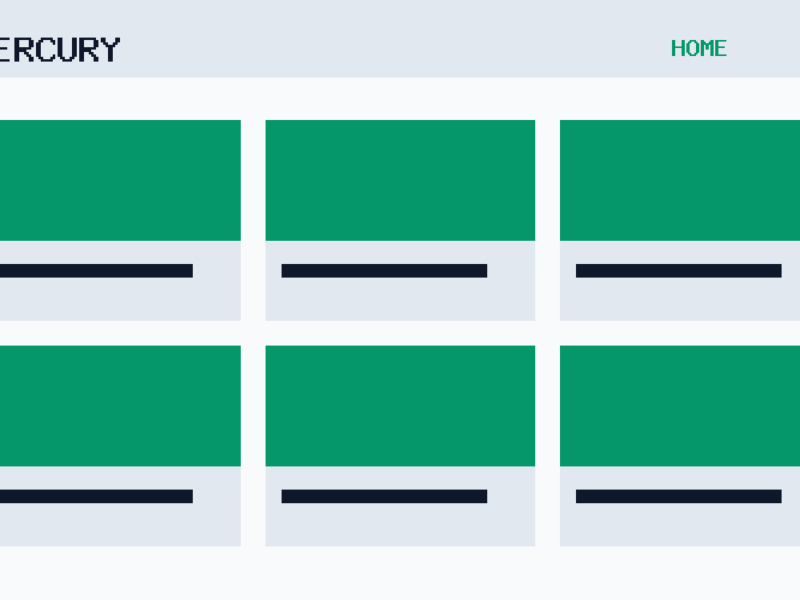 The Mercury theme, home template