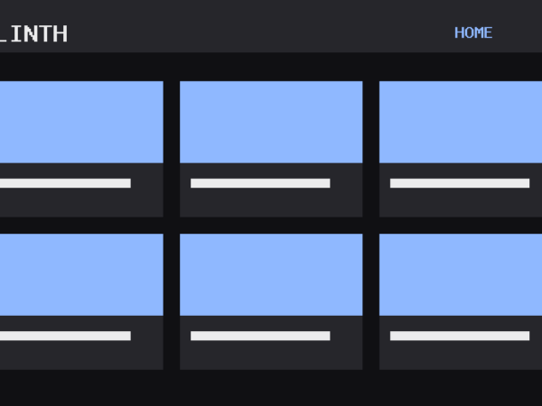 The Plinth theme, home template