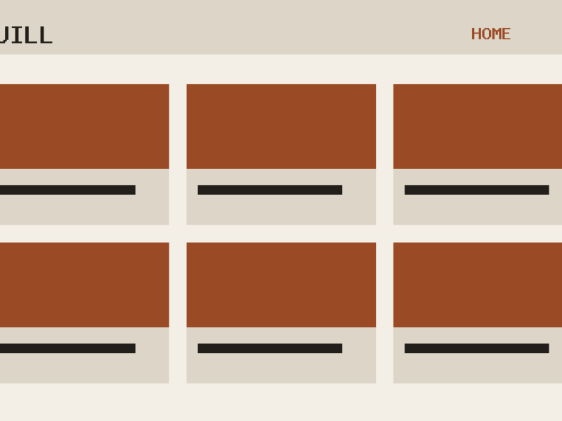 The Quill theme, home template