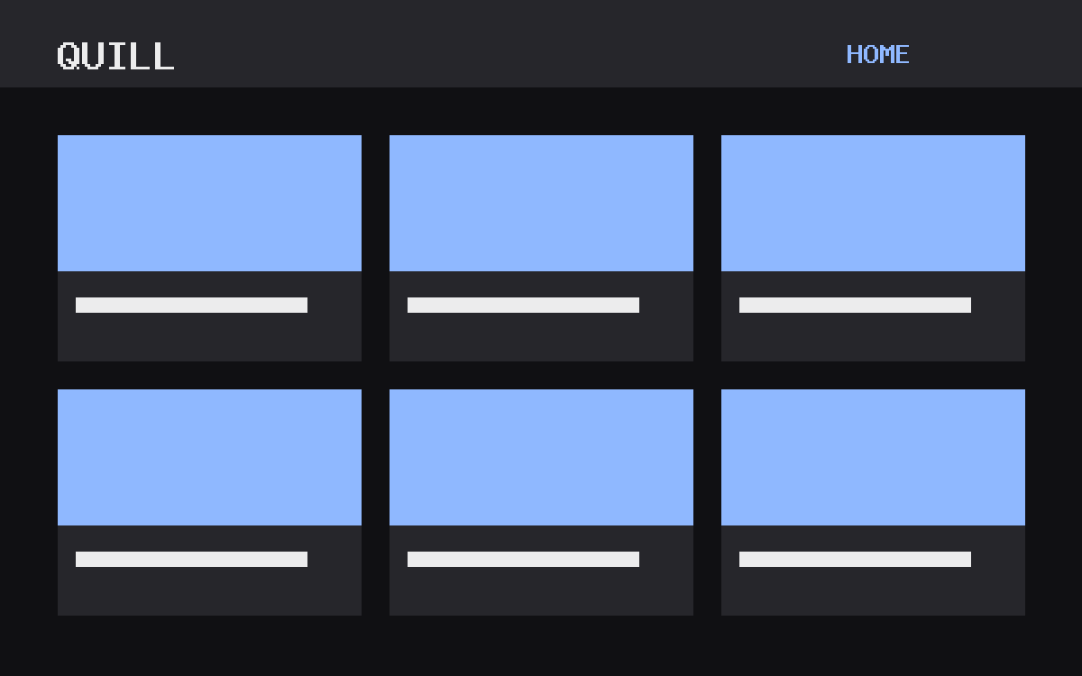 The Quill theme, home template