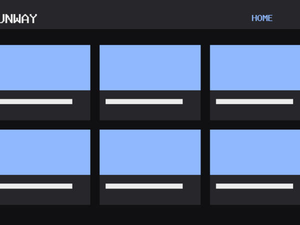 The Runway theme, home template