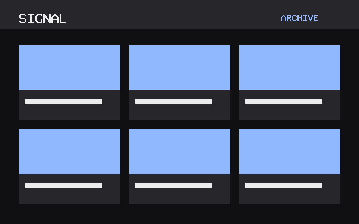 The Signal theme, archive template