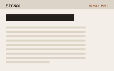 The Signal theme, single post template