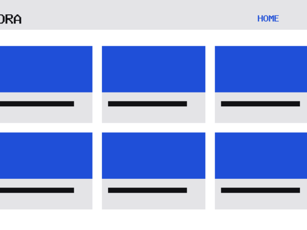 The Sora theme, home template