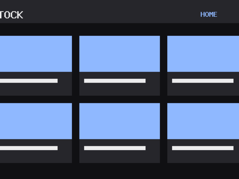 The Stock theme, home template