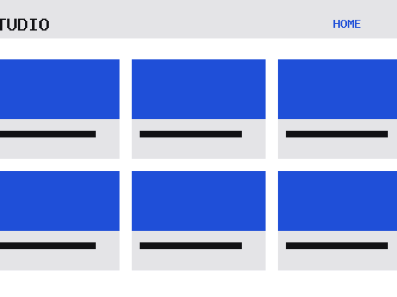 The Studio theme, home template
