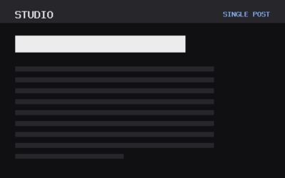 The Studio theme, single post template