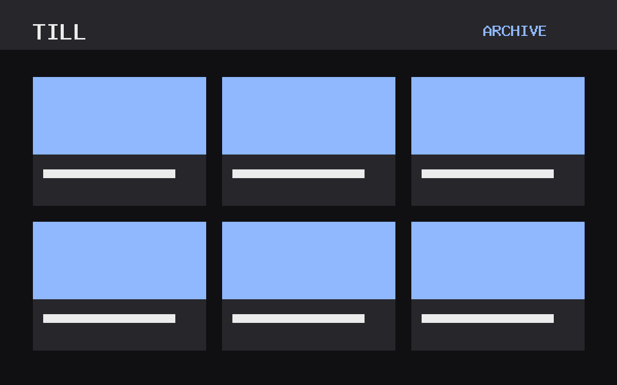 The Till theme, archive template