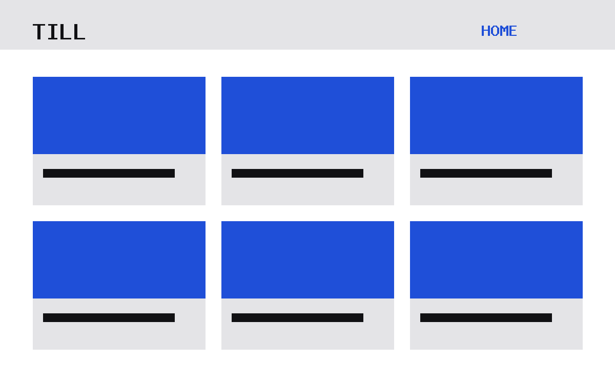 The Till theme, home template
