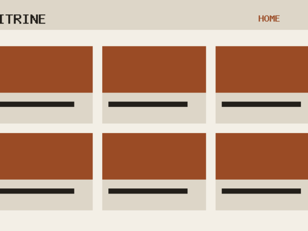 The Vitrine theme, home template