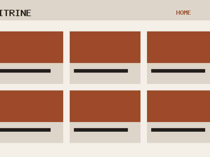 The Vitrine theme, home template